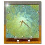 3dRose dc_8445_1 Desk Clock, Oil Abstract, 6 by 6-Inch