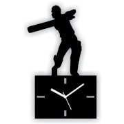 Crysto Black Cricket Sachin Favorite Stroke Wall Clock CR726DE88EVFINDFUR