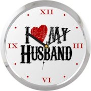 Shopping Monster Designer Love My Husband Analog Wall Clock