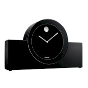 Movado Black/Aluminum Crystal Clock