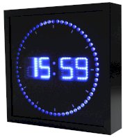 Diastar Stylish Big Digital Led Clock with Circling Led Second Indicator, Blue Display