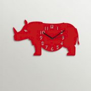  Timezone Hippo Wall Clock Red TI430DE87YUIINDFUR