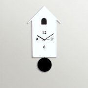Timezone Home Pendulum Wall Clock White Black TI430DE38ZABINDFUR
