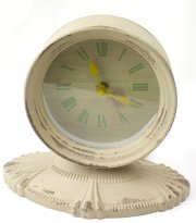 Foreside Home and Garden Vintage Style Metal Daisy Tabletop Clock