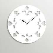  Timezone Playing Cards Suits Wall Clock Silver TI430DE55XYMINDFUR