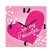 Crysto Be My Valentine Pink Wall Clock CR726DE88ZTNINDFUR