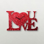 Crysto Love U Red Wall Clock CR726DE04AKXINDFUR