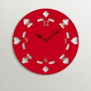  Timezone Playing Cards Suits Wall Clock Red TI430DE56XYLINDFUR