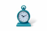 Foreside Home and Garden Tabletop Mod Clock, Blue