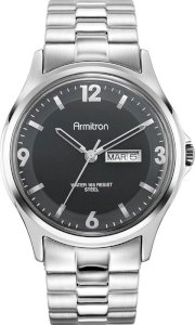 Armitron Men's Silver- Black Watch, 42mm 61624