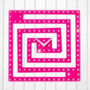 Crysto Diamante Square Pink Wall Clock CR726DE90ALTINDFUR