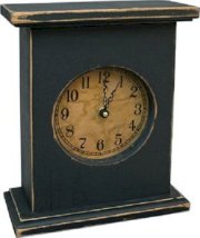 Primitive Country Rustic Wood Mantel Clock