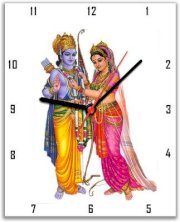 Lovely Collection Ram And Sita Religious Analog Wall Clock