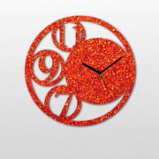 Crysto Glitter Numbers In The Circle Wall Clock Orange CR726DE46NEBINDFUR