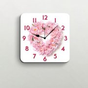 FurnishFantasy Flower Love Heart Wall Clock FU355DE25JNQINDFUR