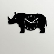  Timezone Hippo Wall Clock Black TI430DE86YUJINDFUR