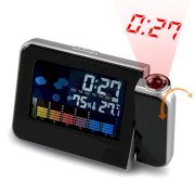 Weather Station Forecast Temperature Humidity LCD Digital Alarm Desk Projection Projector Clock
