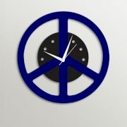  Timezone Peace Wall Clock Black And Dark Blue TI430DE34YSNINDFUR