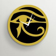 Timezone Eye Wall Clock Black And Dull Golden TI430DE24YSXINDFUR