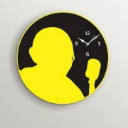  Timezone Mahatma Gandhi Wall Clock Black And Yellow TI430DE65XYCINDFUR