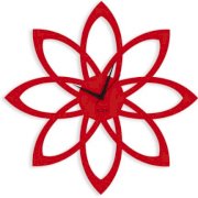 Klok Flower Vector Wall Clock Red KL593DE50ZZPINDFUR