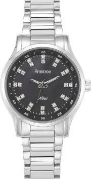 Armitron Women's Silver- Black Watch, 32mm 61537