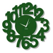 Klok Numeric Numbers Wall Clock Green KL593DE11ZXGINDFUR