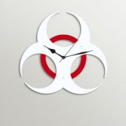  Timezone Ring Swirl Wall Clock Red And White TI430DE76YJFINDFUR