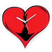 Crysto Love Me Forever Black & Red Wall Clock CR726DE58ZURINDFUR