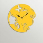  Timezone Beautiful Lady Wall Clock Dark Yellow TI430DE65YVEINDFUR