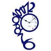 Klok Stylish Numbers Wall Clock Dark Blue KL593DE75AOAINDFUR