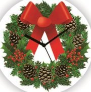 Zeeshaan Christmas Bow Analog Wall Clock