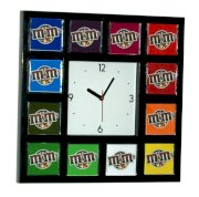 M&Ms Candy color wheel square desk or wall clock prop