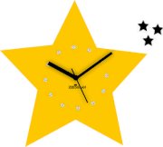 Zeeshaan Stars In Stars Yellow And Blue Analog Wall Clock