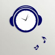 Timezone Headphone Wall Clock Dark Blue TI430DE89YISINDFUR