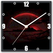 StyBuzz Nature in Dark red Analog Wall Clock