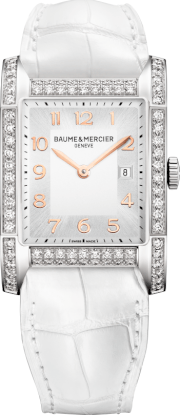 Baume et Mecier Hampton Silver Alligator, 40mm x 27.1 mm 60720