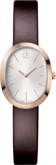      Calvin klein incentive leather womens watch 24.5mm 64143