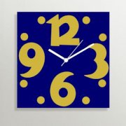  Timezone Designer Wall Clock Dark Blue Dull Golden TI430DE10YEBINDFUR