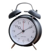 BH Body 4" Quartz Analog Twin Bell Night Light Alarm Clock