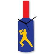 Crysto Blue, Red & Yellow Cricket Master Blaster Style Wall Clock CR726DE66EWBINDFUR