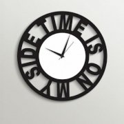 Timezone Time Is On My Side Wall Clock Black And White TI430DE71YBSINDFUR