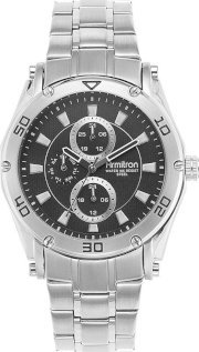 Amitron Men's Silver-Tone Watch, 44mm 61596