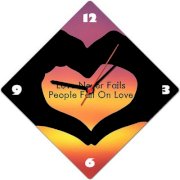 Lovely Collection Love Never Fails Analog Wall Clock