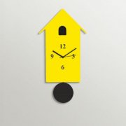  Timezone Home Pendulum Wall Clock Yellow Black TI430DE37ZACINDFUR
