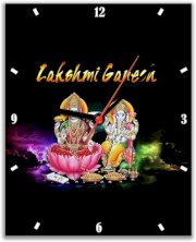 Lovely Collection Lakshmi And Ganesha Religious Analog Wall Clock