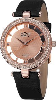 Burgi Women's Swiss Quartz Diamond Dial Watch, 38mm 61077