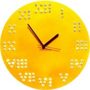 Zeeshaan Roman Numbers Yellow Analog Wall Clock