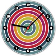 Lovely Collection Multicoloured Bulls Eye Analog Wall Clock