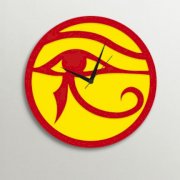 Timezone Eye Wall Clock Yellow And Red TI430DE18YTDINDFUR